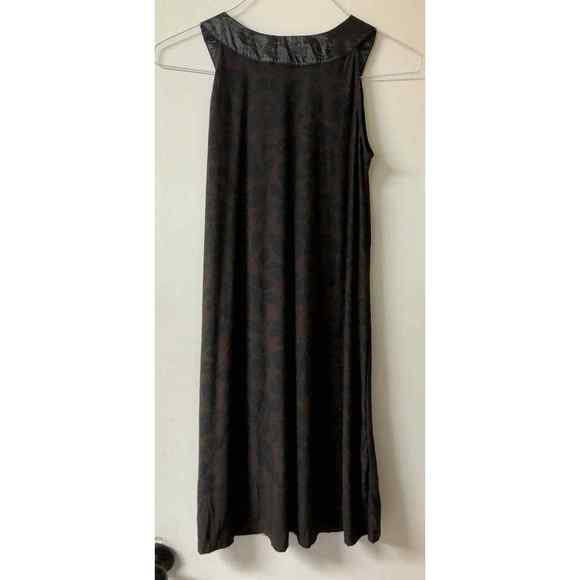 Forla Paris Short Dress Tunic Size M Bead Details Brown Floral - Picture 5 of 6